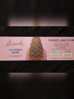 NWT Pink Mermade Hair: The Double Waver With 1"/25mm Mini Barrels 